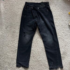 R13 straight leg crossover jeans